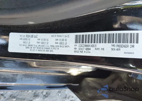 2016 Chrysler 200 Limited z USA, uszkodzony, nr VIN 1C3CCCAB0GN142615